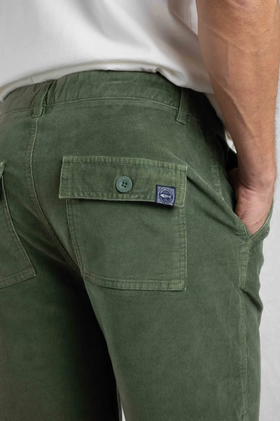 Weird Fish Shorts|Munro Cord Shorts Army Green