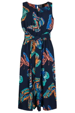 Weird Fish Dresses|Leggings|Nalani LivaEco™ Printed Viscose Jumpsuit Dark Blue
