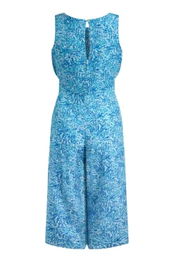 Weird Fish Dresses|Leggings|Nalani LivaEco™ Printed Viscose Jumpsuit Azure