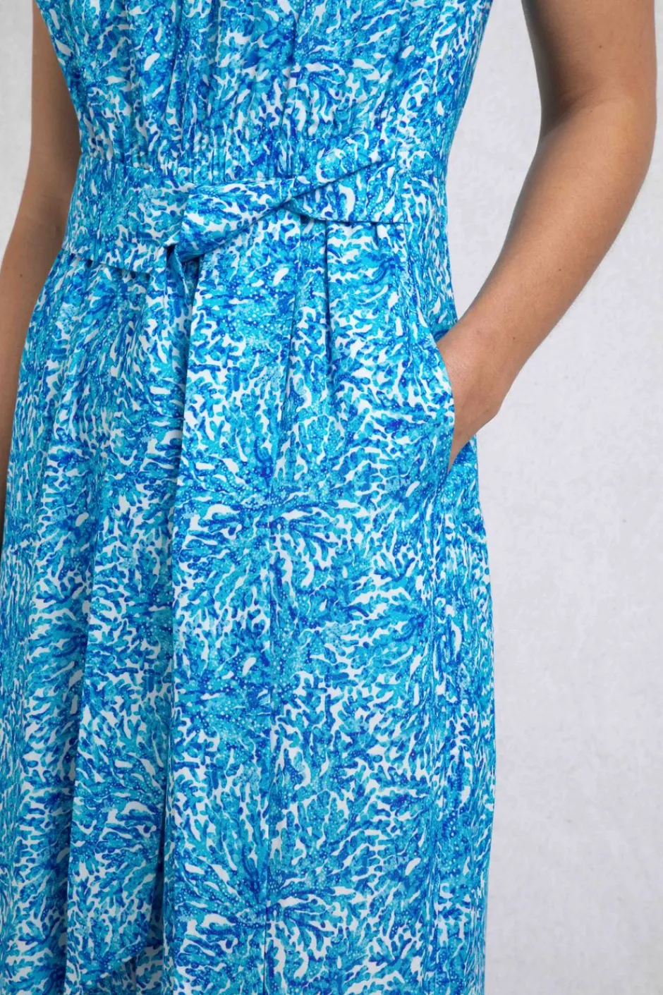 Weird Fish Dresses|Leggings|Nalani LivaEco™ Printed Viscose Jumpsuit Azure
