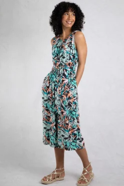 Weird Fish Dresses|Leggings|Nalani LivaEco™ Printed Viscose Jumpsuit Aqua blue