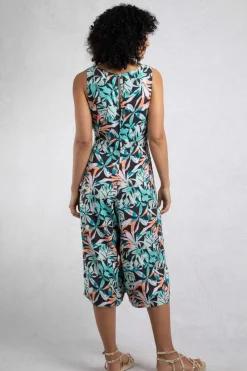 Weird Fish Dresses|Leggings|Nalani LivaEco™ Printed Viscose Jumpsuit Aqua blue