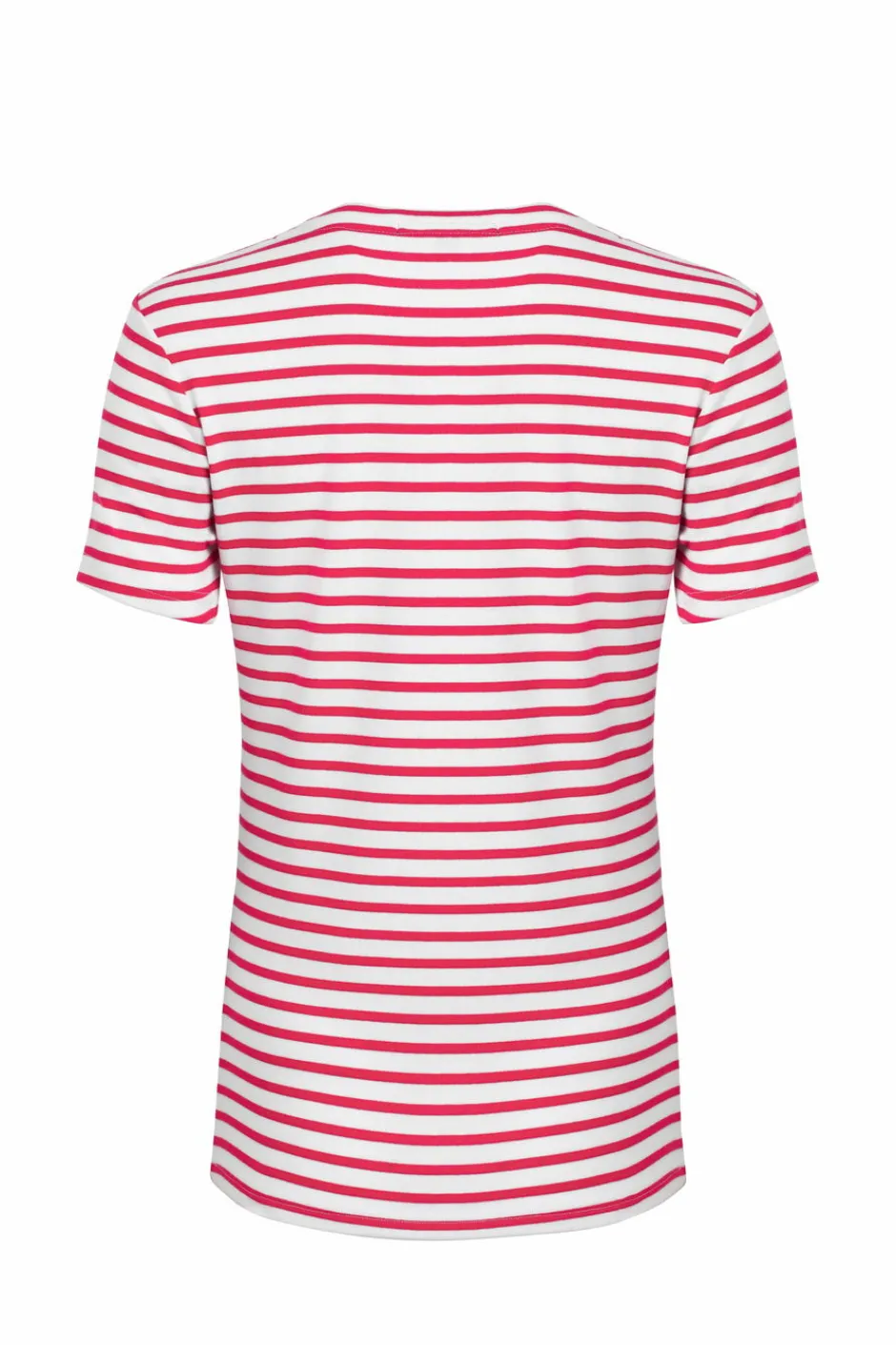 Weird Fish Tunics|Tops & T-Shirts|Natalie Organic Cotton Striped Crew Neck T-Shirt Crimson