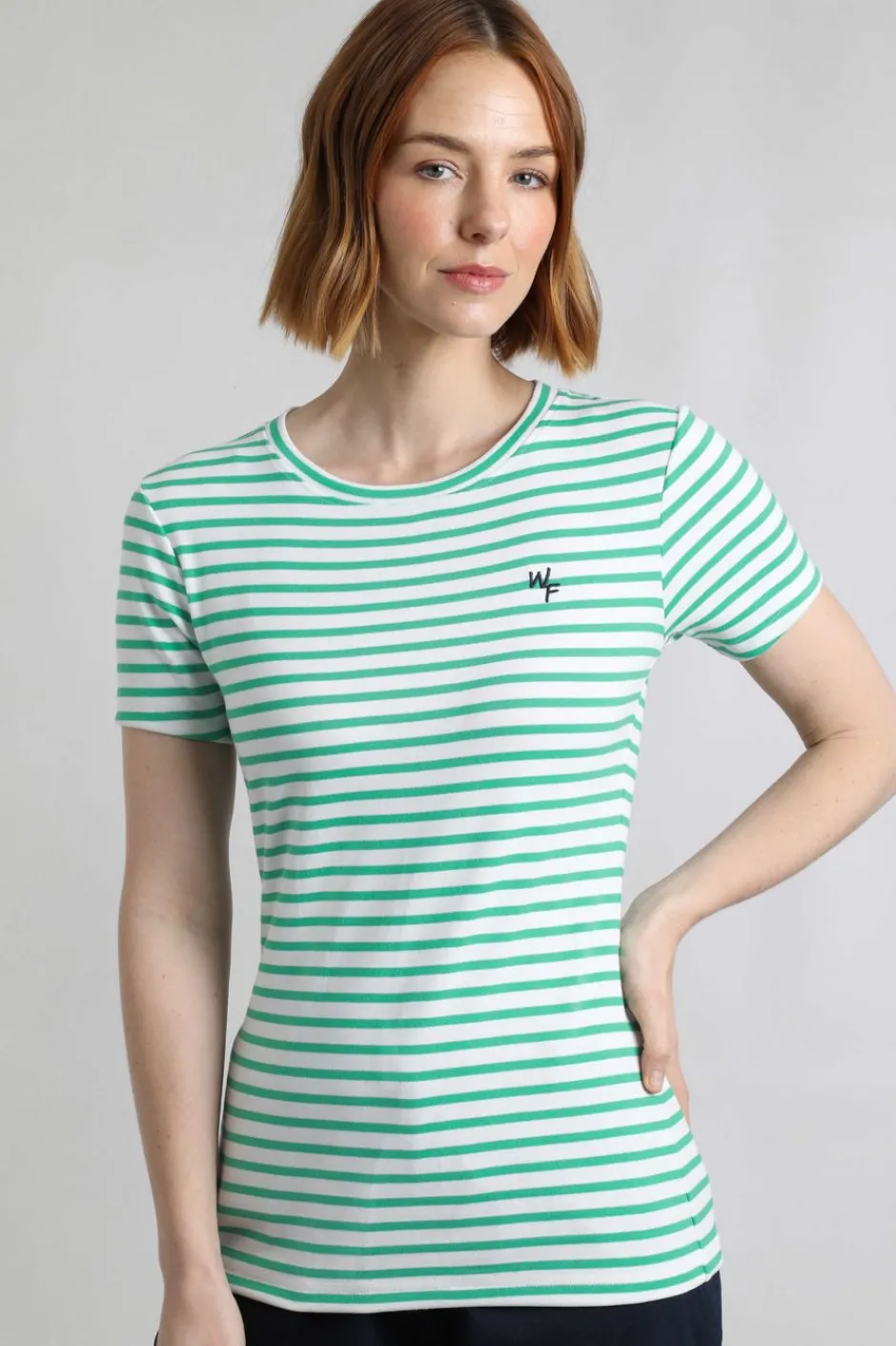 Weird Fish Tunics|Tops & T-Shirts|Natalie Organic Cotton Striped Crew Neck T-Shirt Peapod