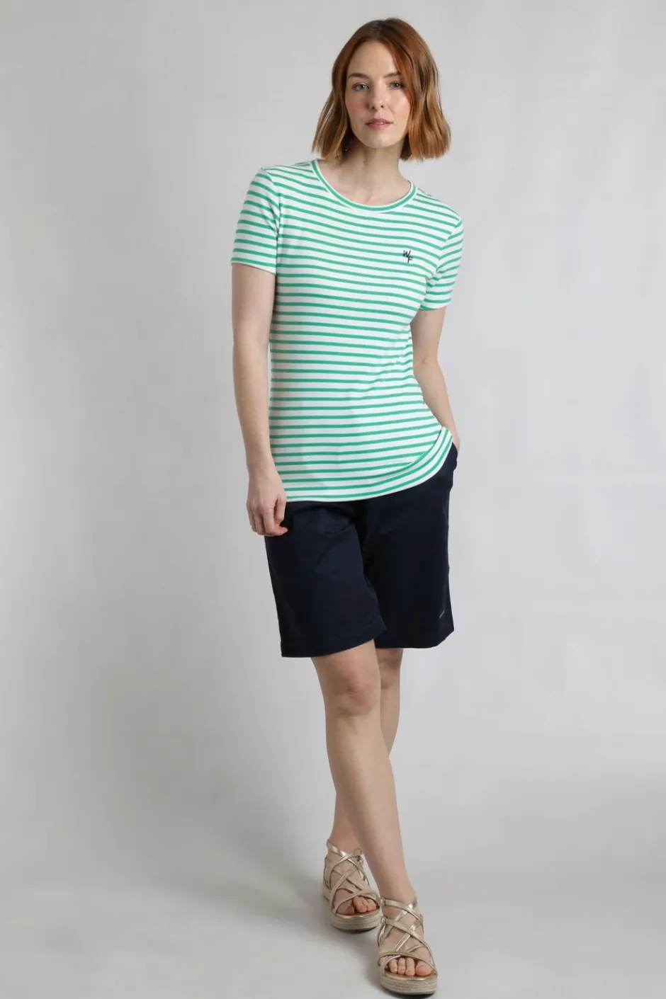 Weird Fish Tunics|Tops & T-Shirts|Natalie Organic Cotton Striped Crew Neck T-Shirt Peapod