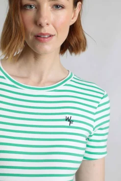 Weird Fish Tunics|Tops & T-Shirts|Natalie Organic Cotton Striped Crew Neck T-Shirt Peapod