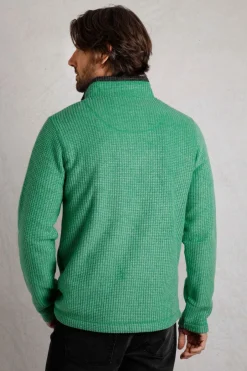Weird Fish Fleece|Newark Eco 1/4 Zip Grid Fleece Dark Green
