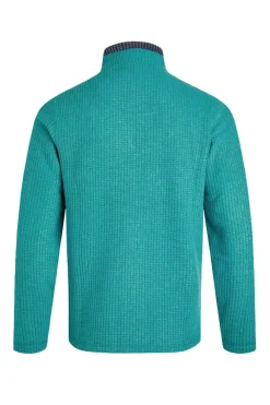 Weird Fish Fleece|Newark Eco 1/4 Zip Grid Fleece Viridis