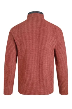 Weird Fish Fleece|Newark Eco 1/4 Zip Grid Fleece Paprika