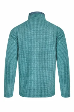 Weird Fish Fleece|Newark Eco 1/4 Zip Grid Fleece Leaf Green