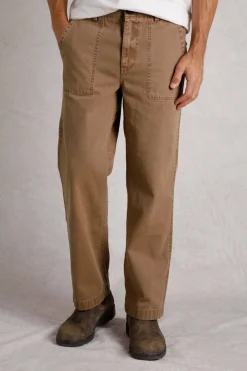 Weird Fish Trousers & Jeans|Newhaven Workwear Trousers Tan