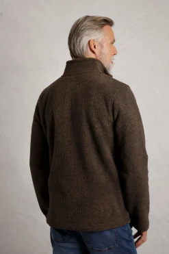 Weird Fish Fleece|Newport 1/4 Zip Rib Fleece Bronze