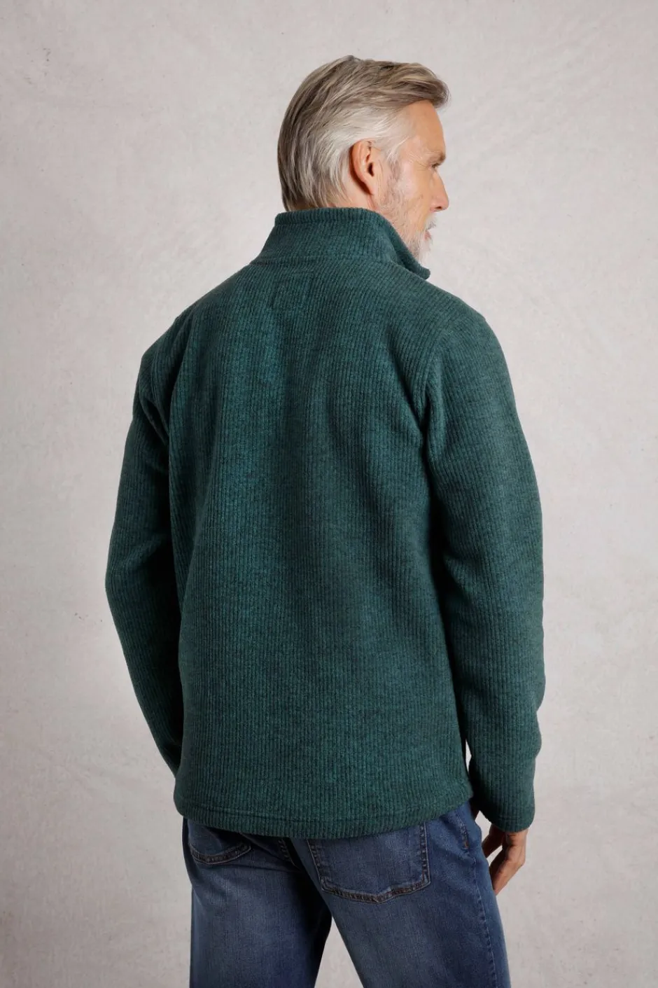 Weird Fish Fleece|Newport 1/4 Zip Rib Fleece Ivy