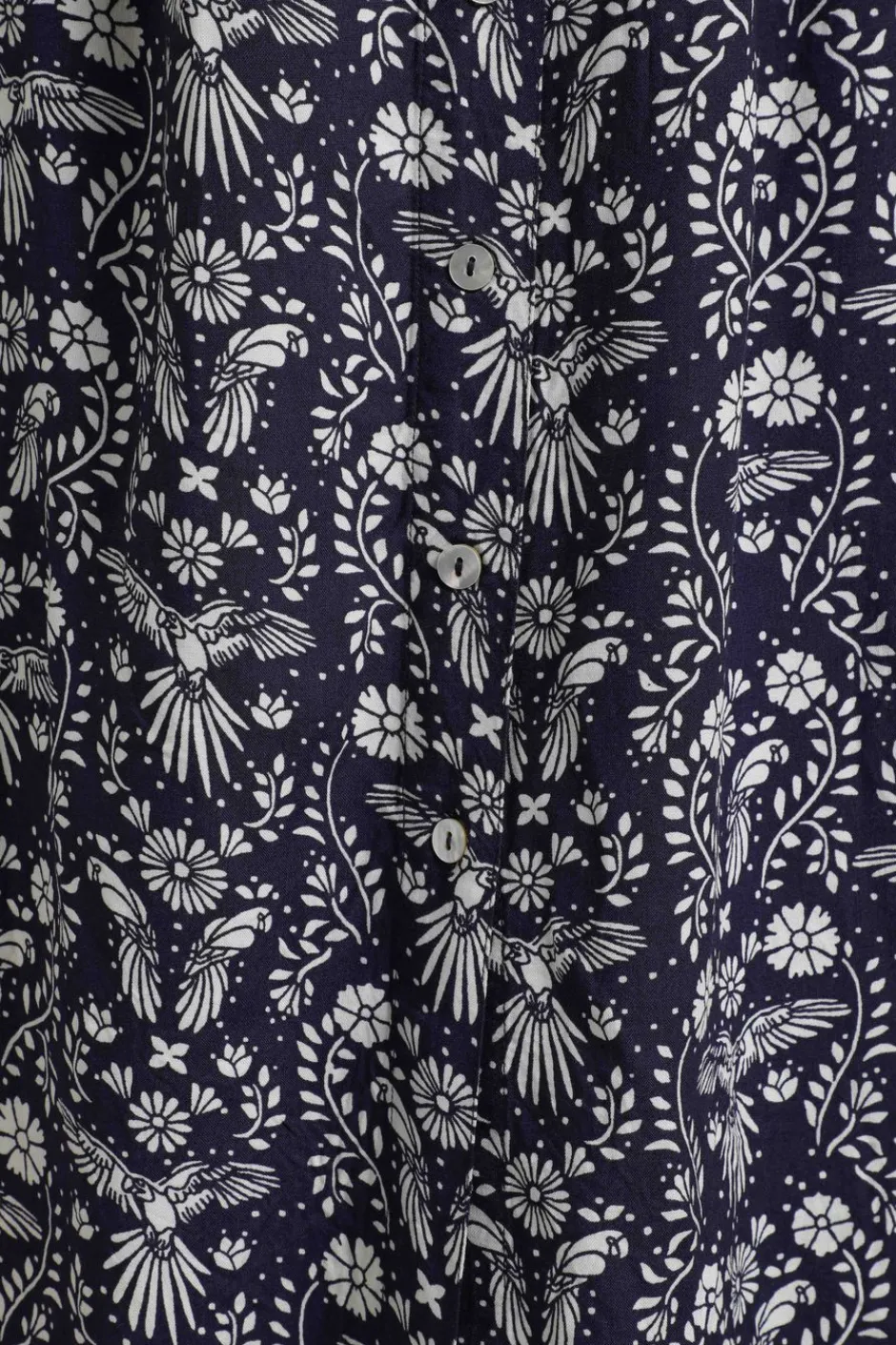 Weird Fish Skirts|Nina Livaeco™ Printed Viscose Midi Skirt Rich Navy