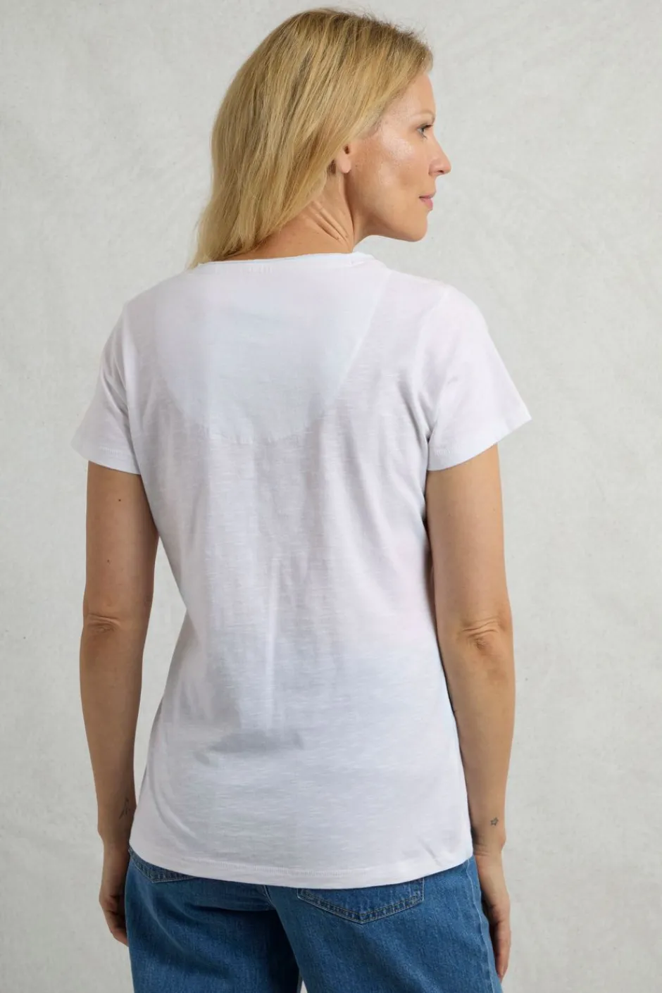 Weird Fish Tunics|Tops & T-Shirts|No Rain No Flowers Organic Cotton Slub Pocket T-Shirt White