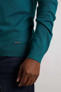 Weird Fish Jumpers & Knitwear|Noah Crew Neck Fine Knit Jumper Mineral Blue