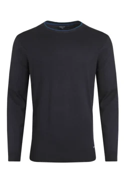 Weird Fish Jumpers & Knitwear|Noah Crew Neck Fine Knit Jumper Midnight
