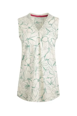 Weird Fish Tunics|Tops & T-Shirts|Nonno Organic Cotton Printed Jersey Vest Viridis