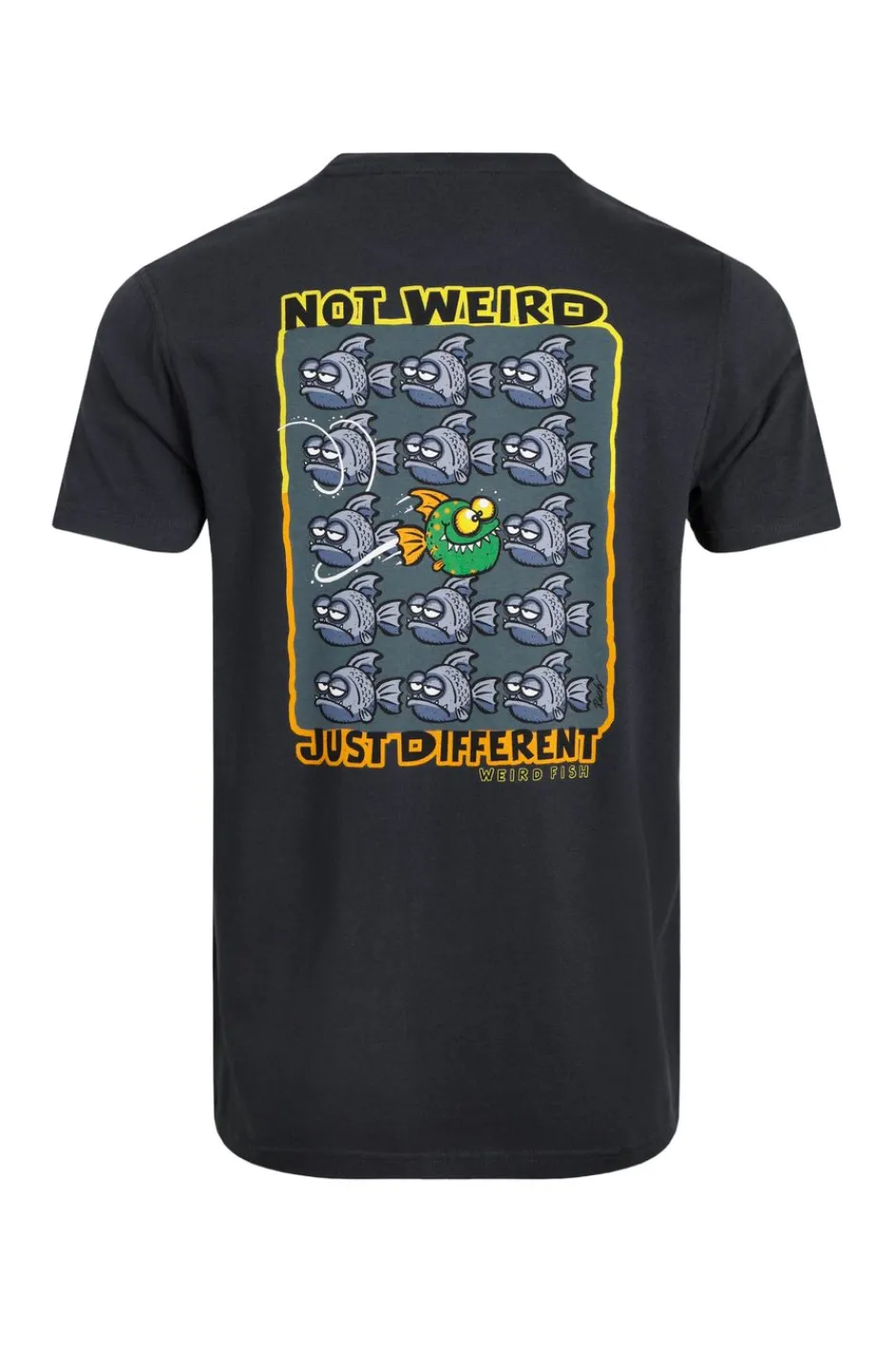 Weird Fish T-Shirts|Not Weird Back Print Artist T-Shirt Navy
