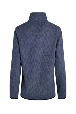 Weird Fish Fleece|Odina Eco 1/4 Zip Zig Zag Fleece Dark Blue