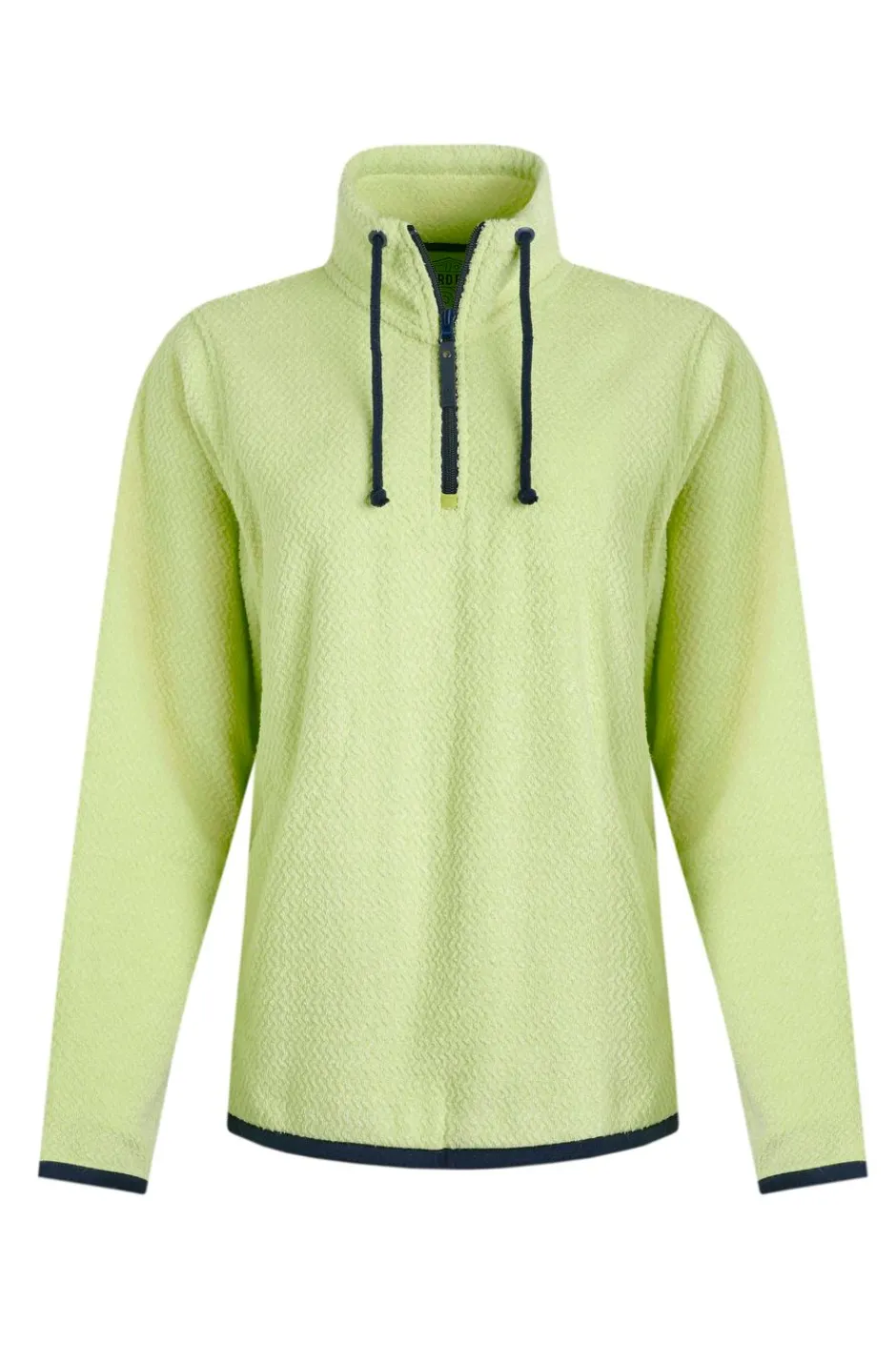 Weird Fish Fleece|Odina Eco 1/4 Zip Zig Zag Fleece Acid Lime