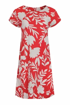 Weird Fish Dresses|Linen|Orlando Linen Rich Pocket Dress Radical Red