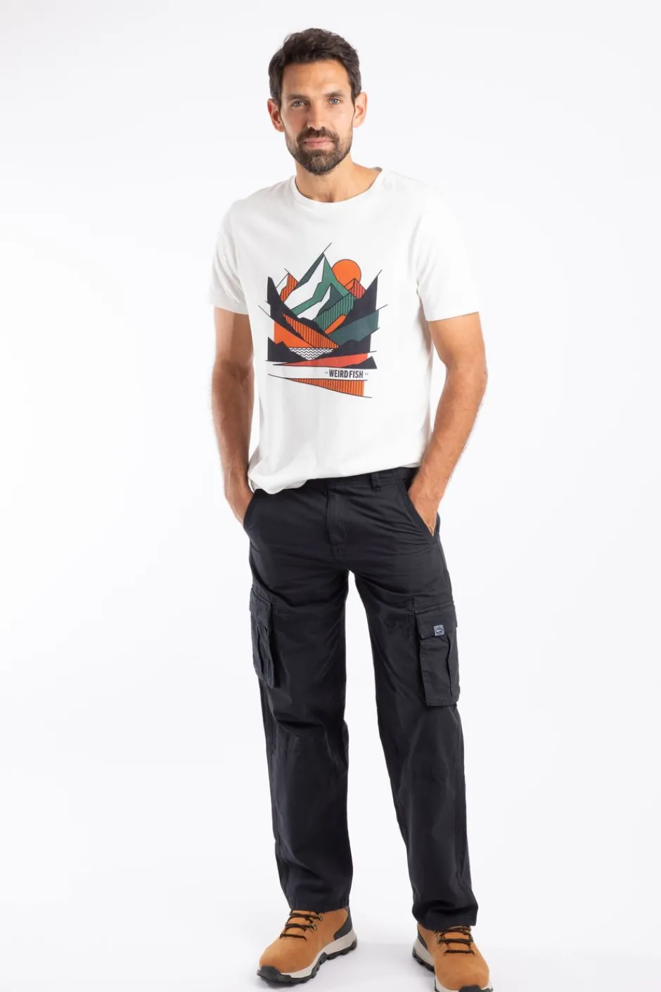 Weird Fish Trousers & Jeans|Owen Cargo Trousers Black