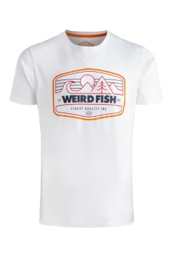 Weird Fish T-Shirts|Pacific Eco Front Print Graphic T-Shirt White