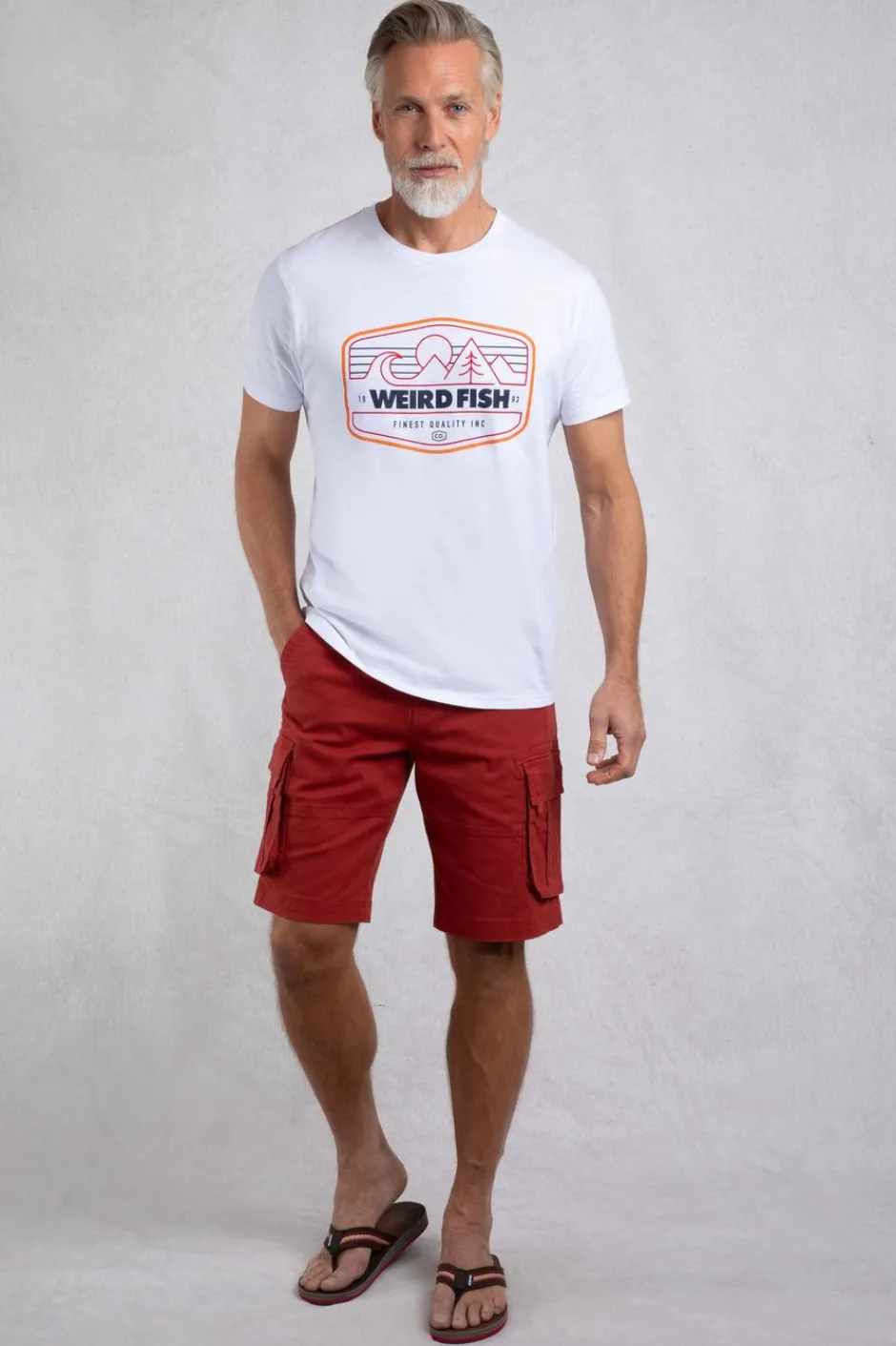 Weird Fish T-Shirts|Pacific Eco Front Print Graphic T-Shirt White