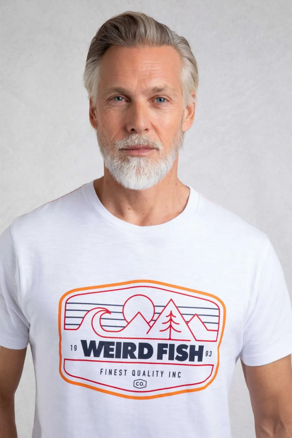 Weird Fish T-Shirts|Pacific Eco Front Print Graphic T-Shirt White
