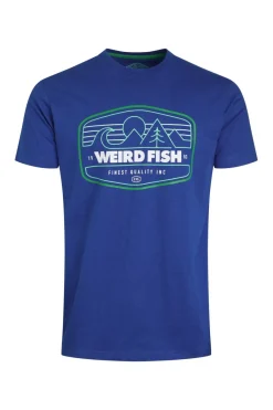 Weird Fish T-Shirts|Pacific Eco Front Print Graphic T-Shirt Cobalt Blue