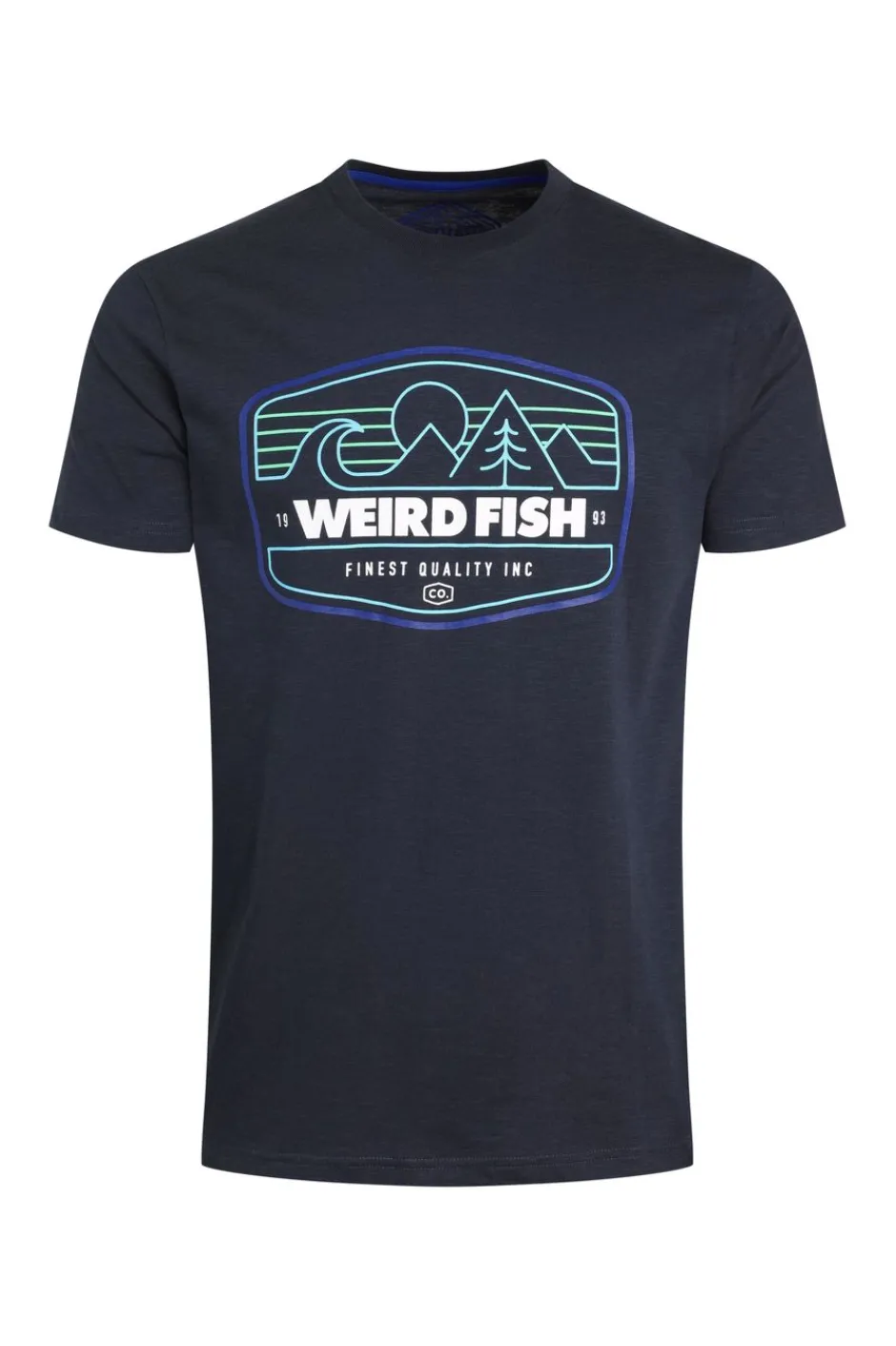 Weird Fish T-Shirts|Pacific Eco Front Print Graphic T-Shirt Navy