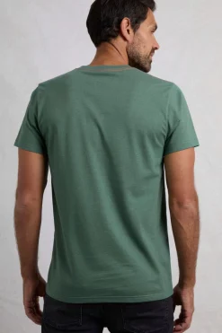 Weird Fish T-Shirts|Paddle Front Print Graphic T-Shirt Dusky Green