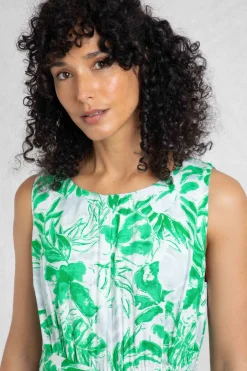 Weird Fish Dresses|Leggings|Padra Lenzing EcoVero™ Wide Leg Printed Jumpsuit Evergreen