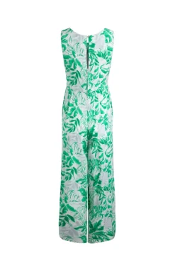 Weird Fish Dresses|Leggings|Padra Lenzing EcoVero™ Wide Leg Printed Jumpsuit Evergreen