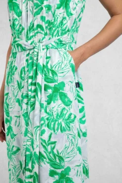 Weird Fish Dresses|Leggings|Padra Lenzing EcoVero™ Wide Leg Printed Jumpsuit Evergreen
