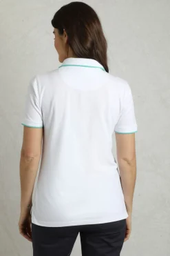 Weird Fish Tunics|Tops & T-Shirts|Pammie Organic Cotton Pique Polo Shirt White