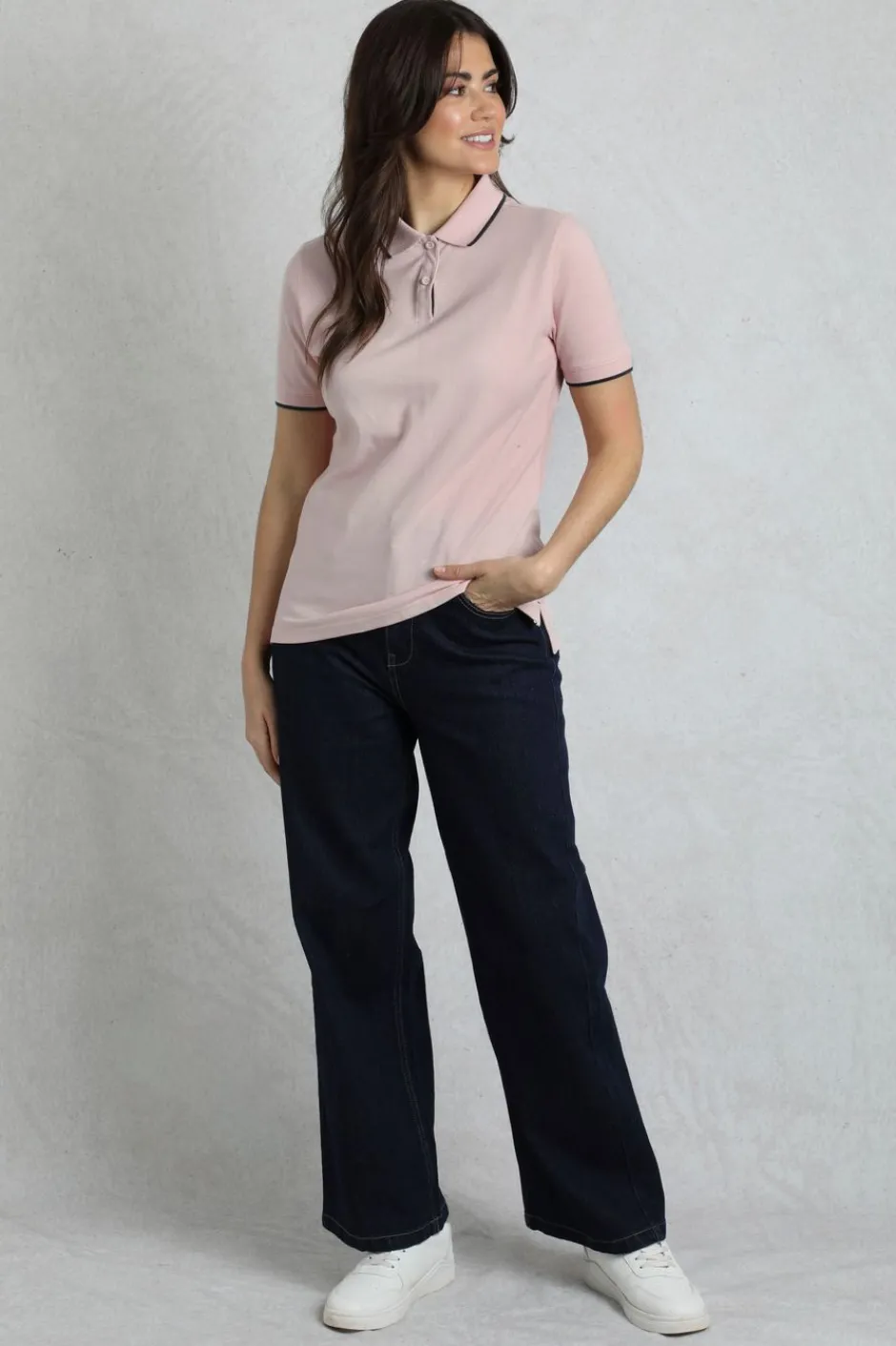 Weird Fish Tunics|Tops & T-Shirts|Pammie Organic Cotton Pique Polo Shirt Pink