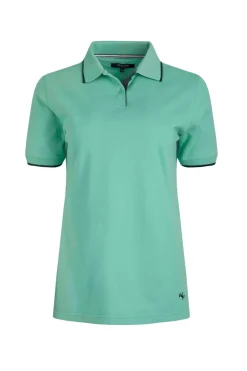 Weird Fish Tunics|Tops & T-Shirts|Pammie Organic Cotton Pique Polo Shirt Aqua Marine