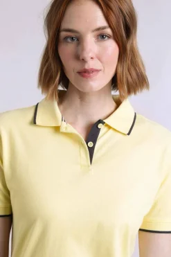Weird Fish Tunics|Tops & T-Shirts|Pammie Organic Cotton Pique Polo Shirt Yellow