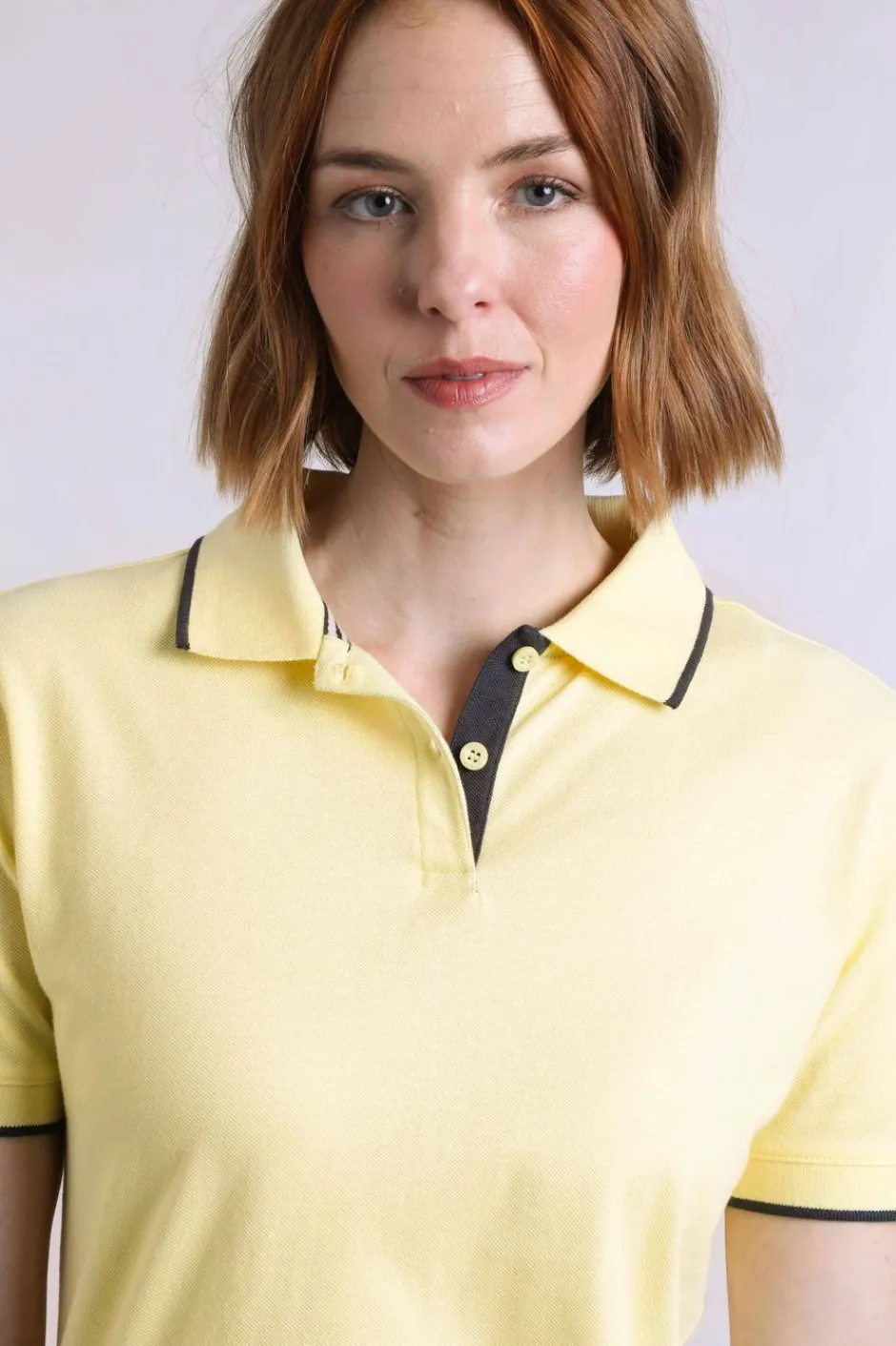 Weird Fish Tunics|Tops & T-Shirts|Pammie Organic Cotton Pique Polo Shirt Yellow