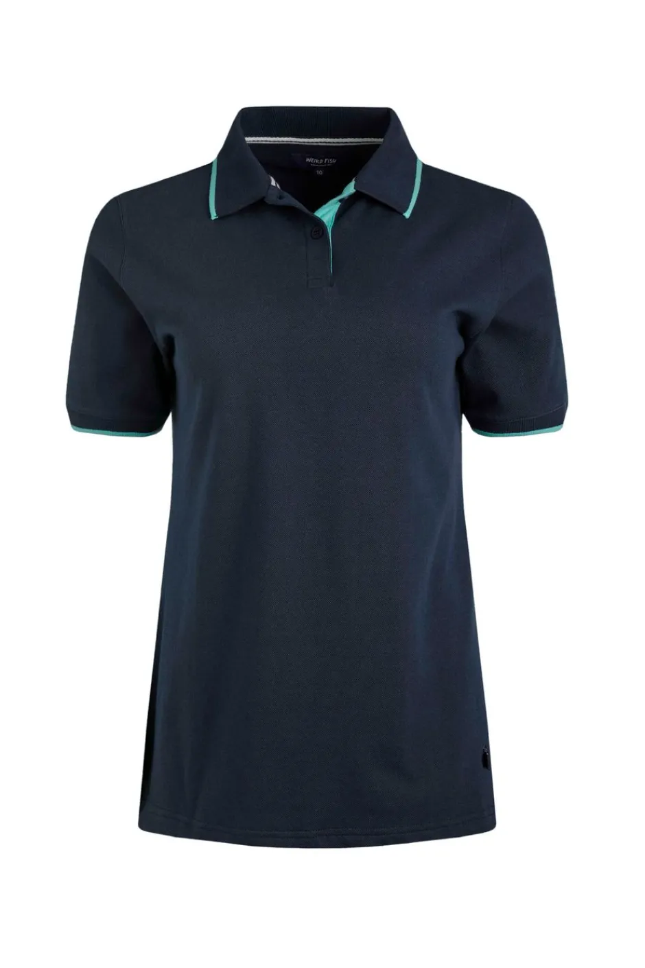 Weird Fish Tunics|Tops & T-Shirts|Pammie Organic Cotton Pique Polo Shirt Navy