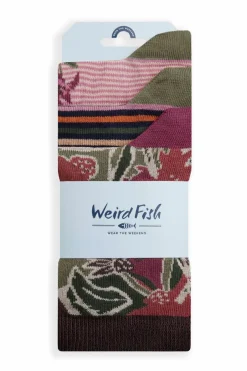 Weird Fish Socks & Tights|Socks & Tights|Parade Patterned Socks 3 Pack Chocolate