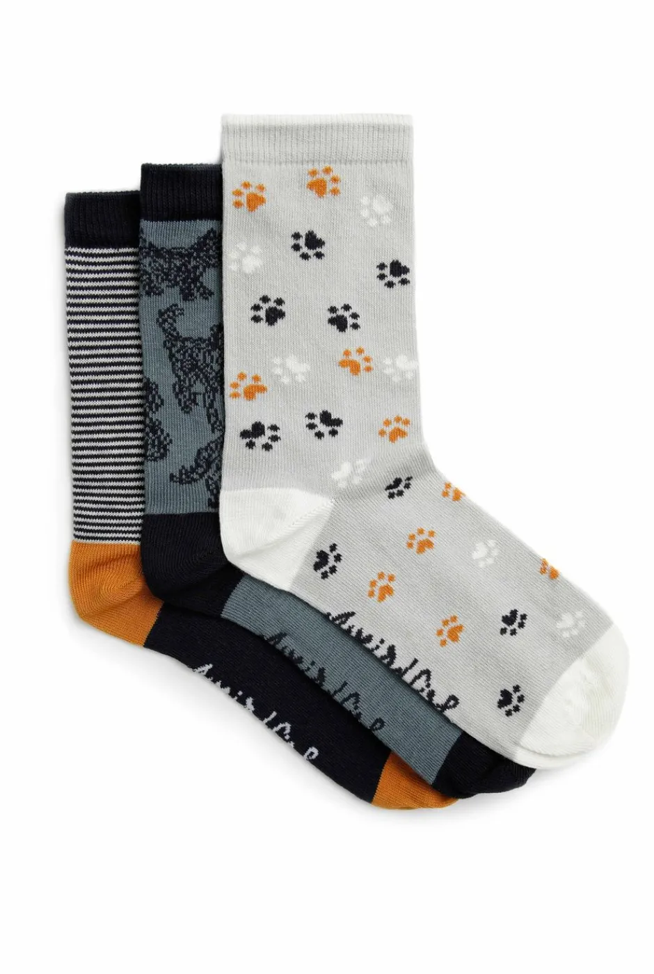 Weird Fish Socks & Tights|Socks & Tights|Parade Patterned Socks 3 Pack Dusty Blue