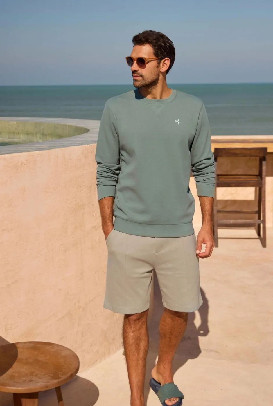 Weird Fish Shorts|Pasco Pique Jersey Shorts Flint Stone