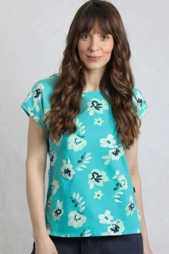 Weird Fish Tunics|Tops & T-Shirts|Paw Paw Organic Cotton Printed T-Shirt Blue Shine