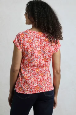Weird Fish Tunics|Tops & T-Shirts|Paw Paw Organic Cotton Printed T-Shirt Tango Red