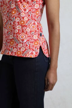 Weird Fish Tunics|Tops & T-Shirts|Paw Paw Organic Cotton Printed T-Shirt Tango Red