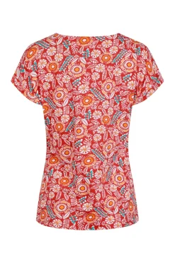 Weird Fish Tunics|Tops & T-Shirts|Paw Paw Organic Cotton Printed T-Shirt Tango Red