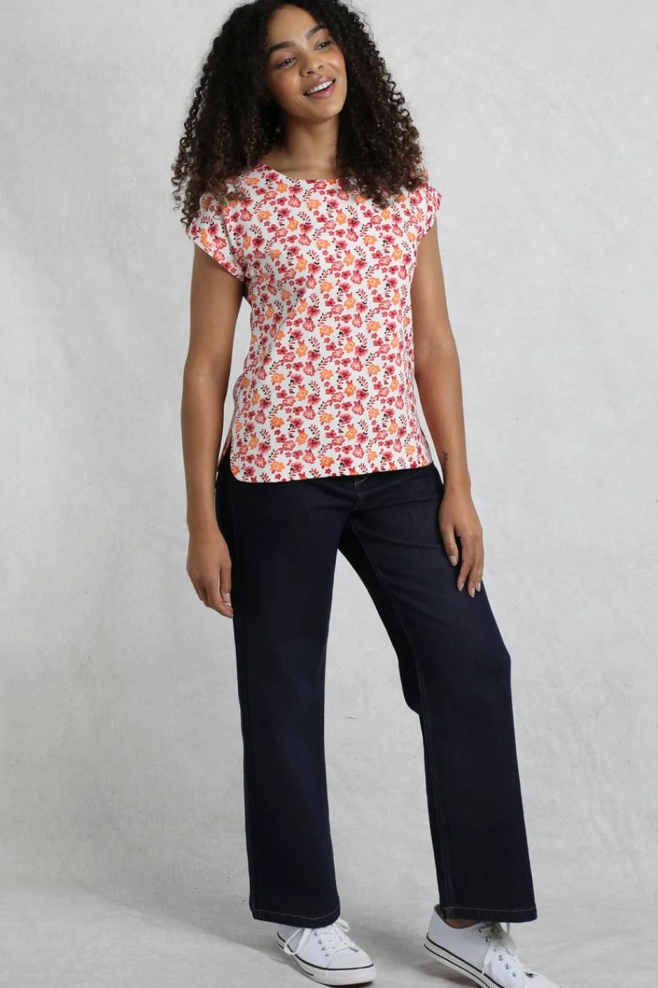 Weird Fish Tunics|Tops & T-Shirts|Paw Paw Organic Cotton Printed T-Shirt Apricot